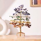 7 Chakra Tree 300B On Clear Quartz Raw