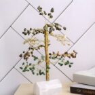 Wealth Chips Tree With Selenite Raw Root
