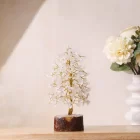 Clear Quartz Tree Gold Wire - 300 Beads