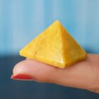 Yellow Aventurine Stone Pyramid In Small