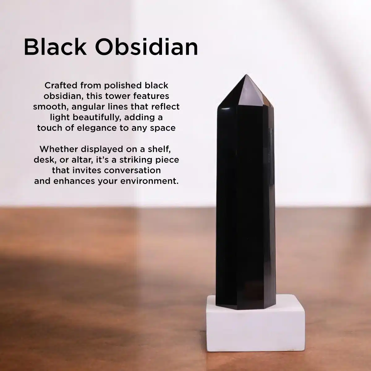 Black Obsidian Pencil Tower Big - Image 5