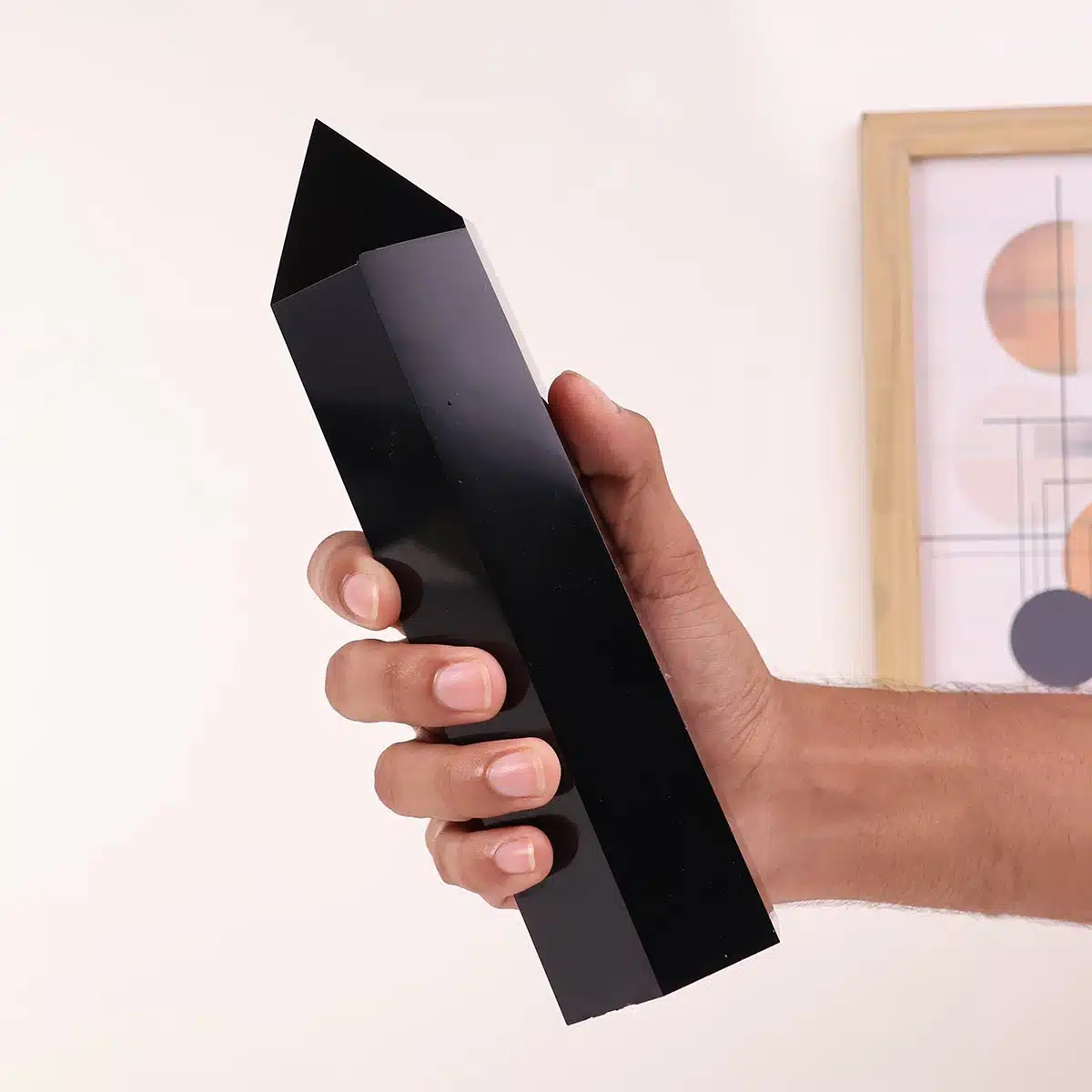 Black Obsidian Pencil Tower Big - Image 2