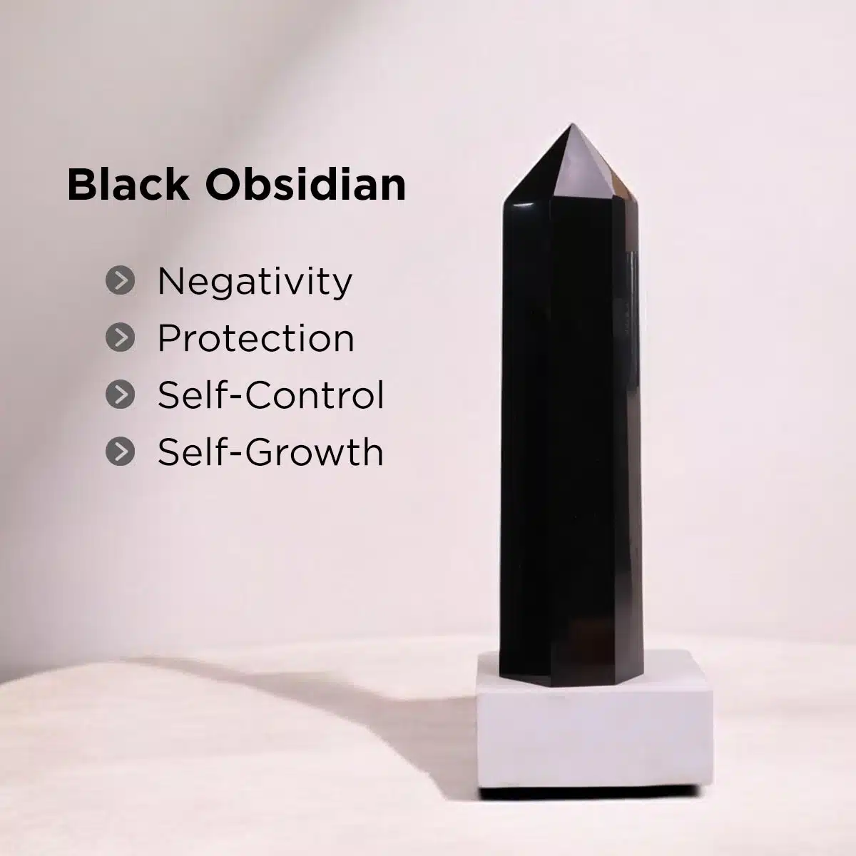 Black Obsidian Pencil Tower Big - Image 3