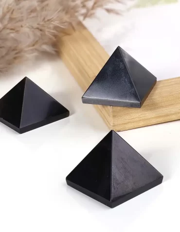 Black Tourmaline Stone Pyramid In Small