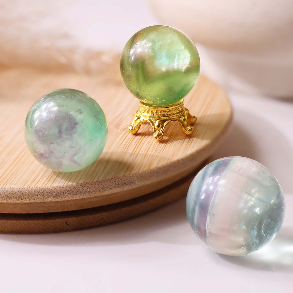 Green Fluorite Mini Sphere - Image 5