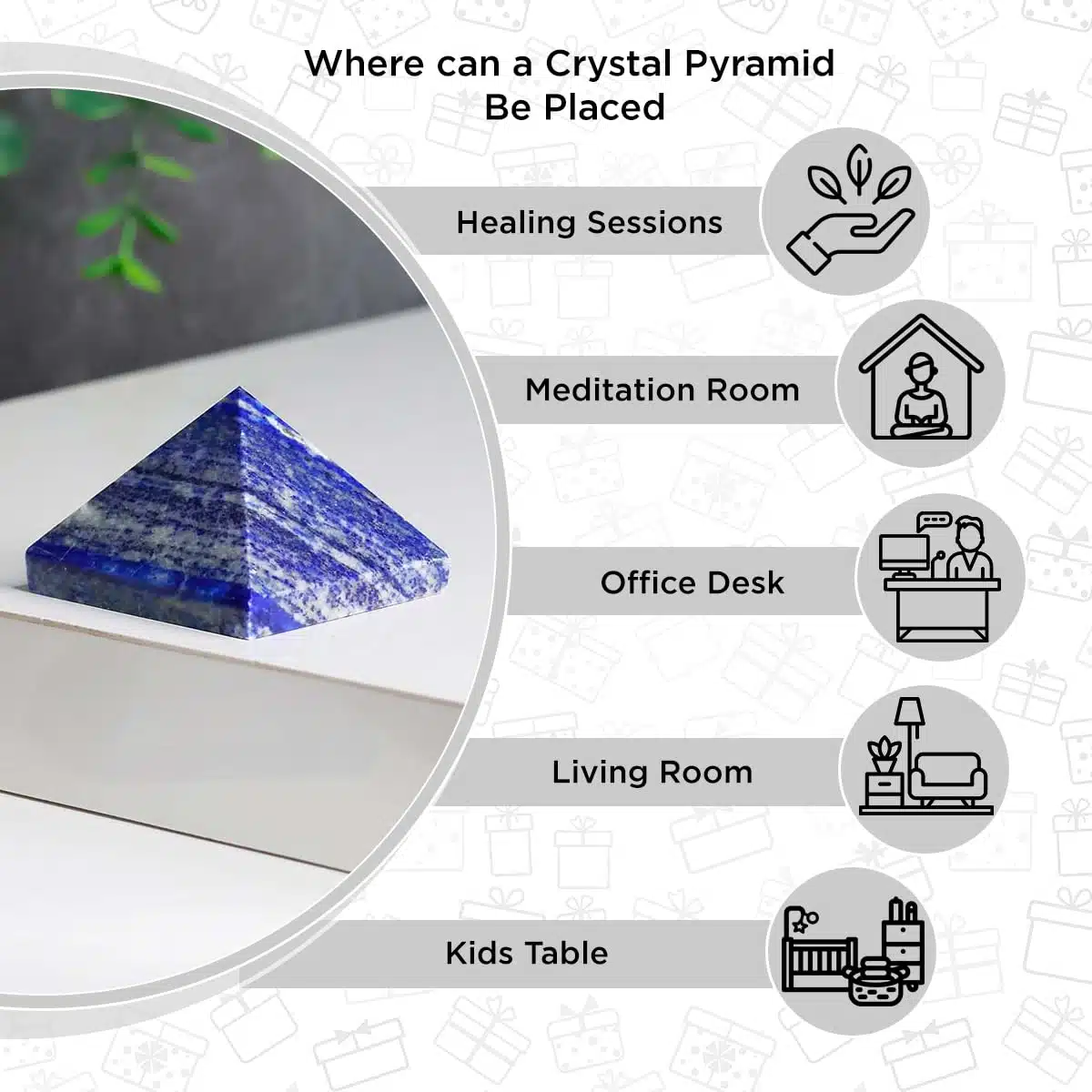 Lapis Lazuli Stone Pyramid In Small - Image 5
