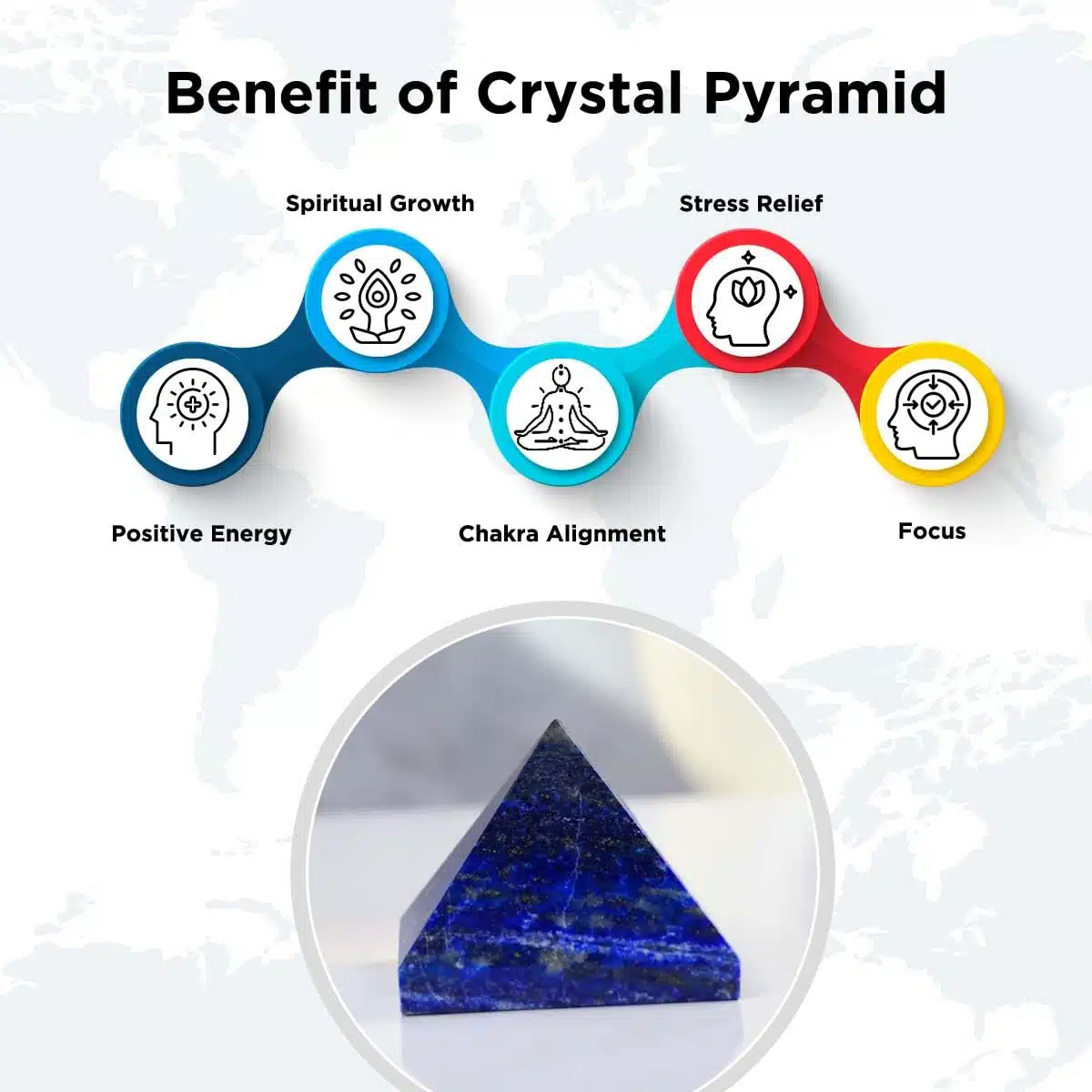 Lapis Lazuli Stone Pyramid In Small - Image 6