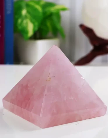 Rose Quartz Stone Pyramid