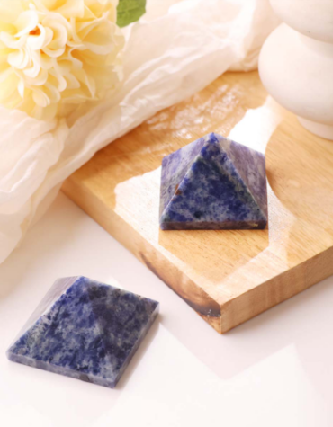 Sodalite Stone Pyramid In Small