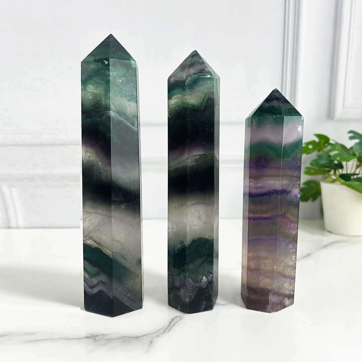 Multi Fluorite Pencil Tower Big - Image 3