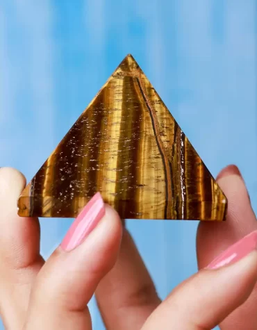 Tiger Eye Stone Pyramid