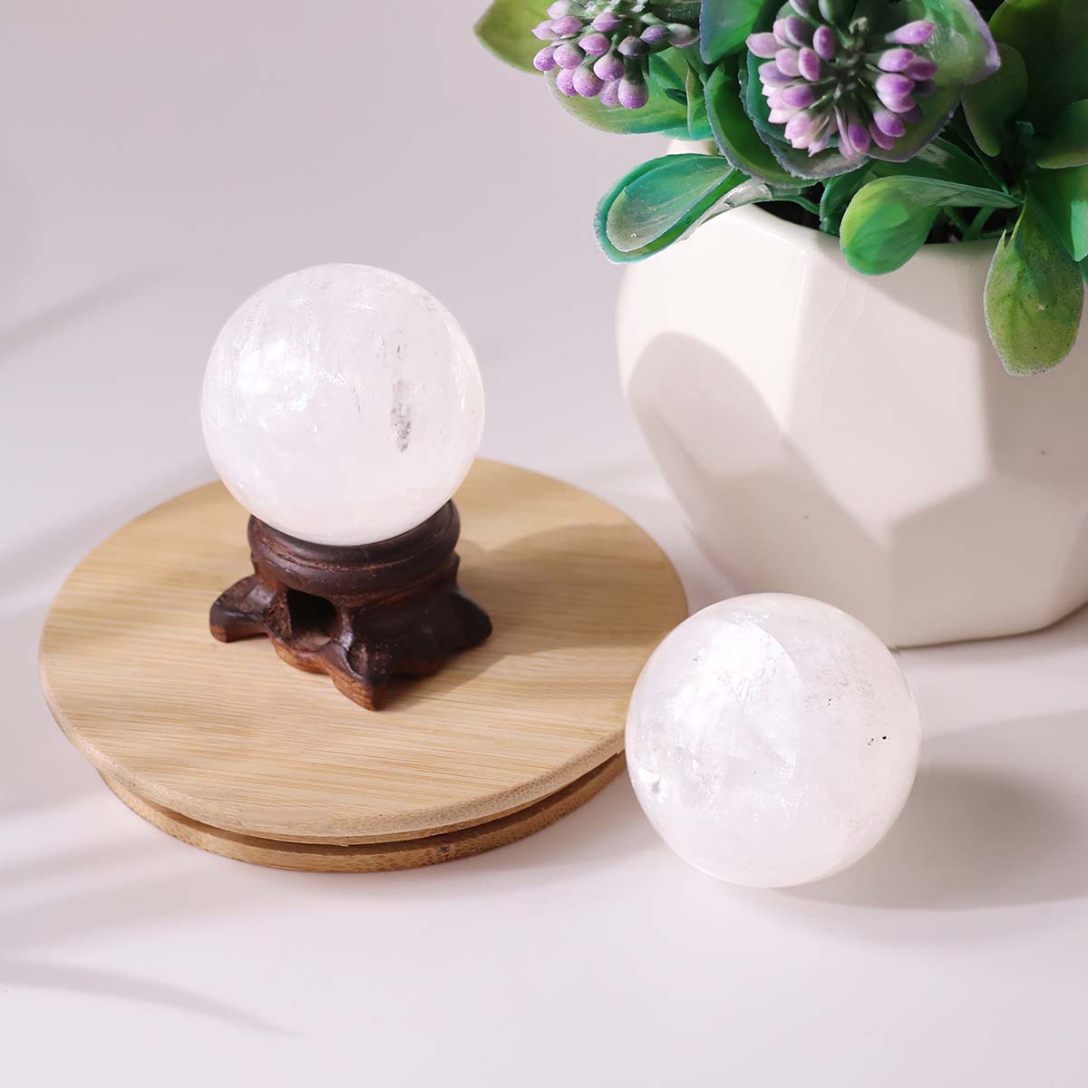 White Calcite Sphere - Image 6