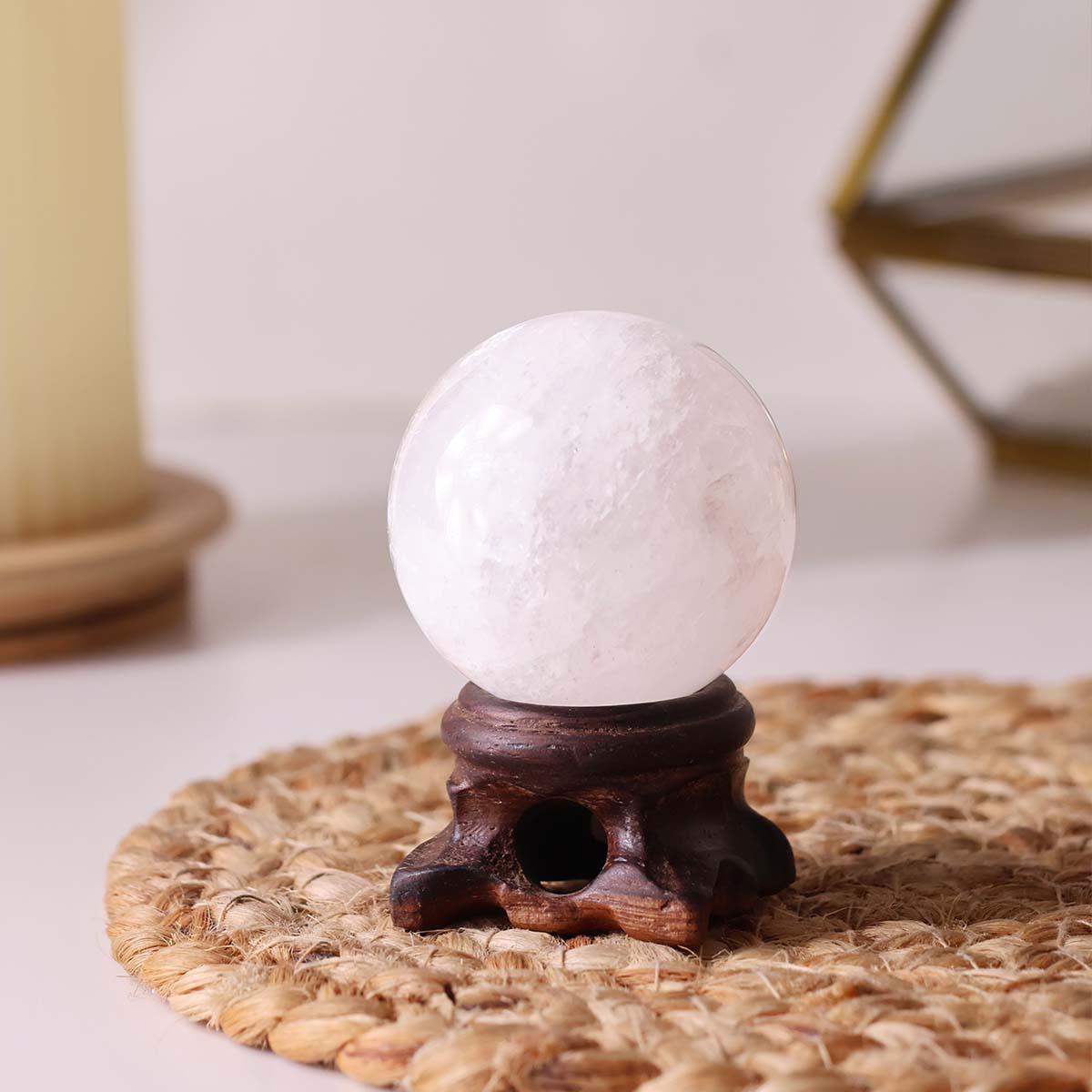 White Calcite Sphere - Image 3