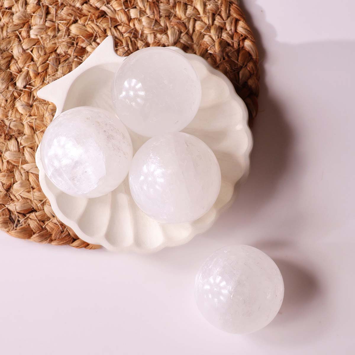 White Calcite Sphere - Image 5