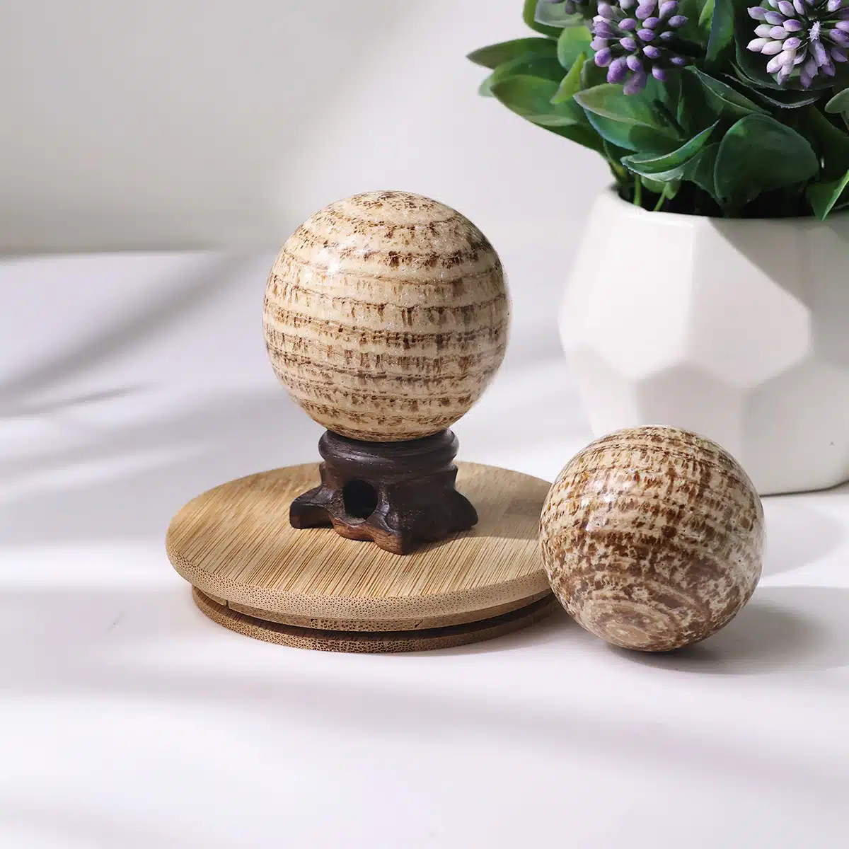 Banded Aragonite Sphere - Image 3