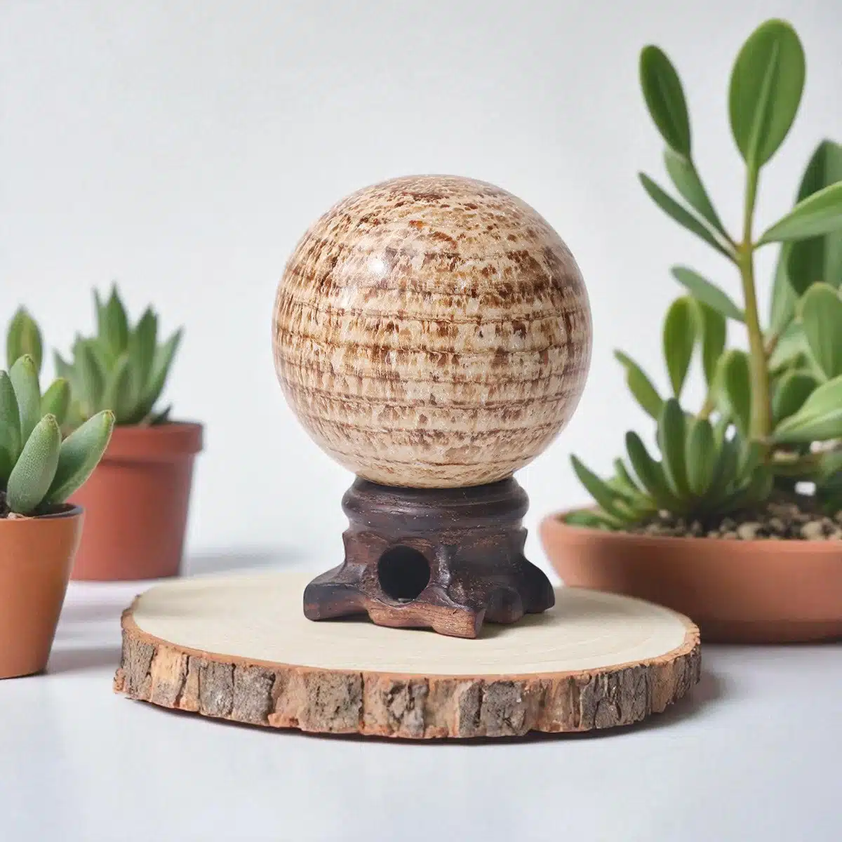 Banded Aragonite Sphere - Image 5