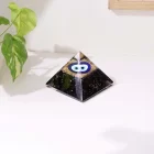 Black Tourmaline, Evil Eye Orgone Pyramid