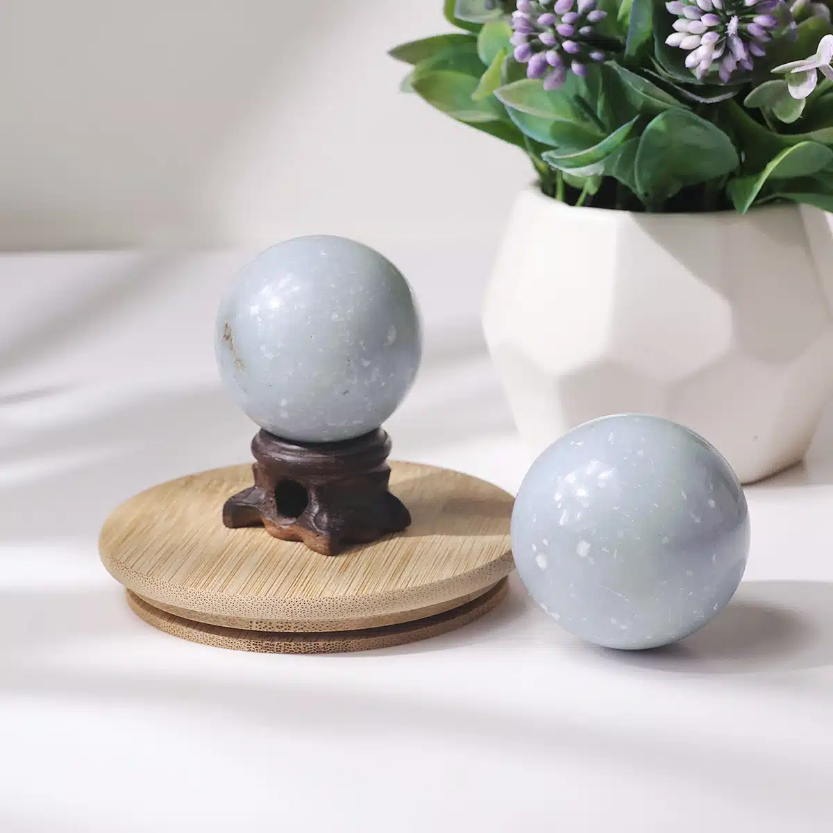 Blue Calcite Sphere - Image 3