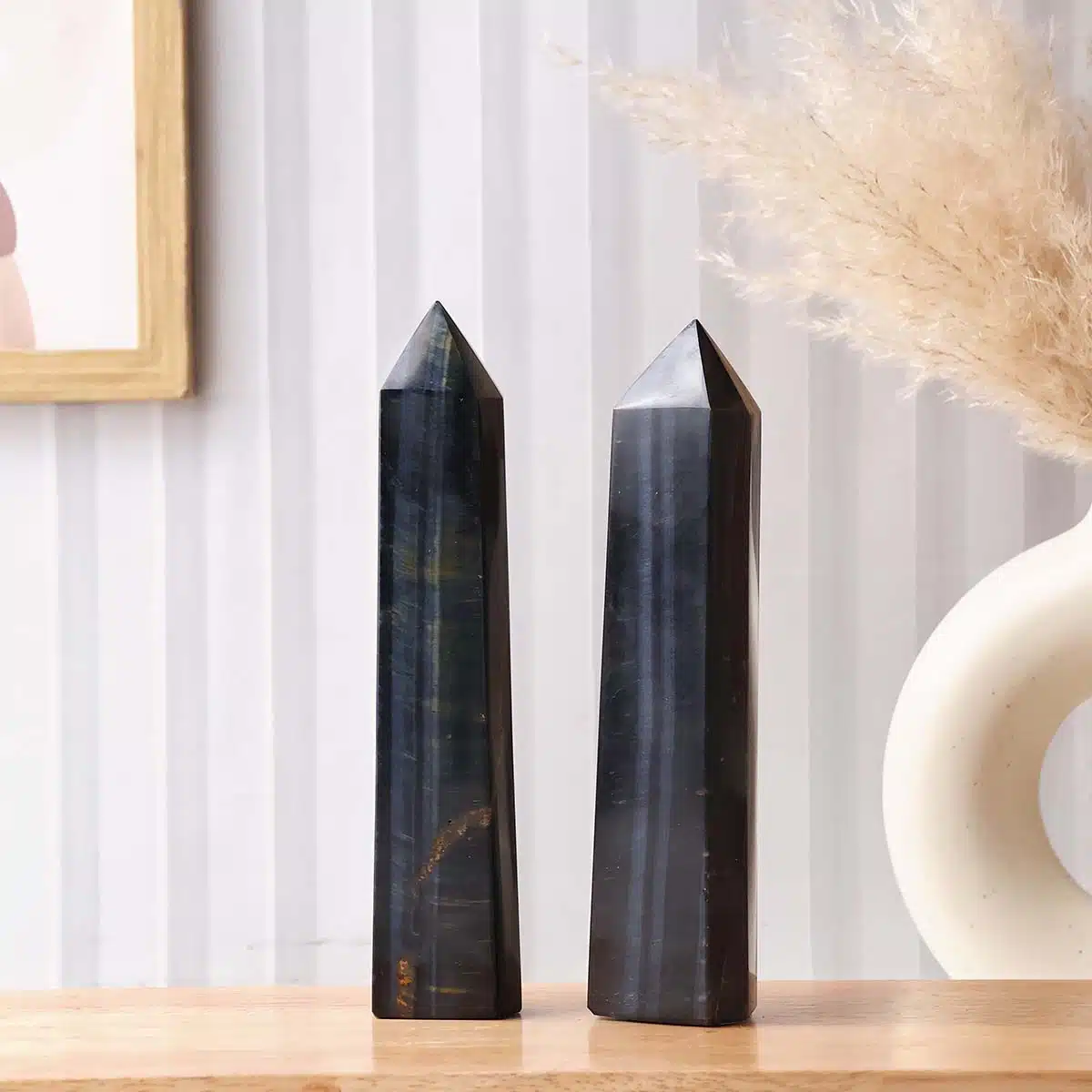 Blue Tiger Eye Pencil Tower Big