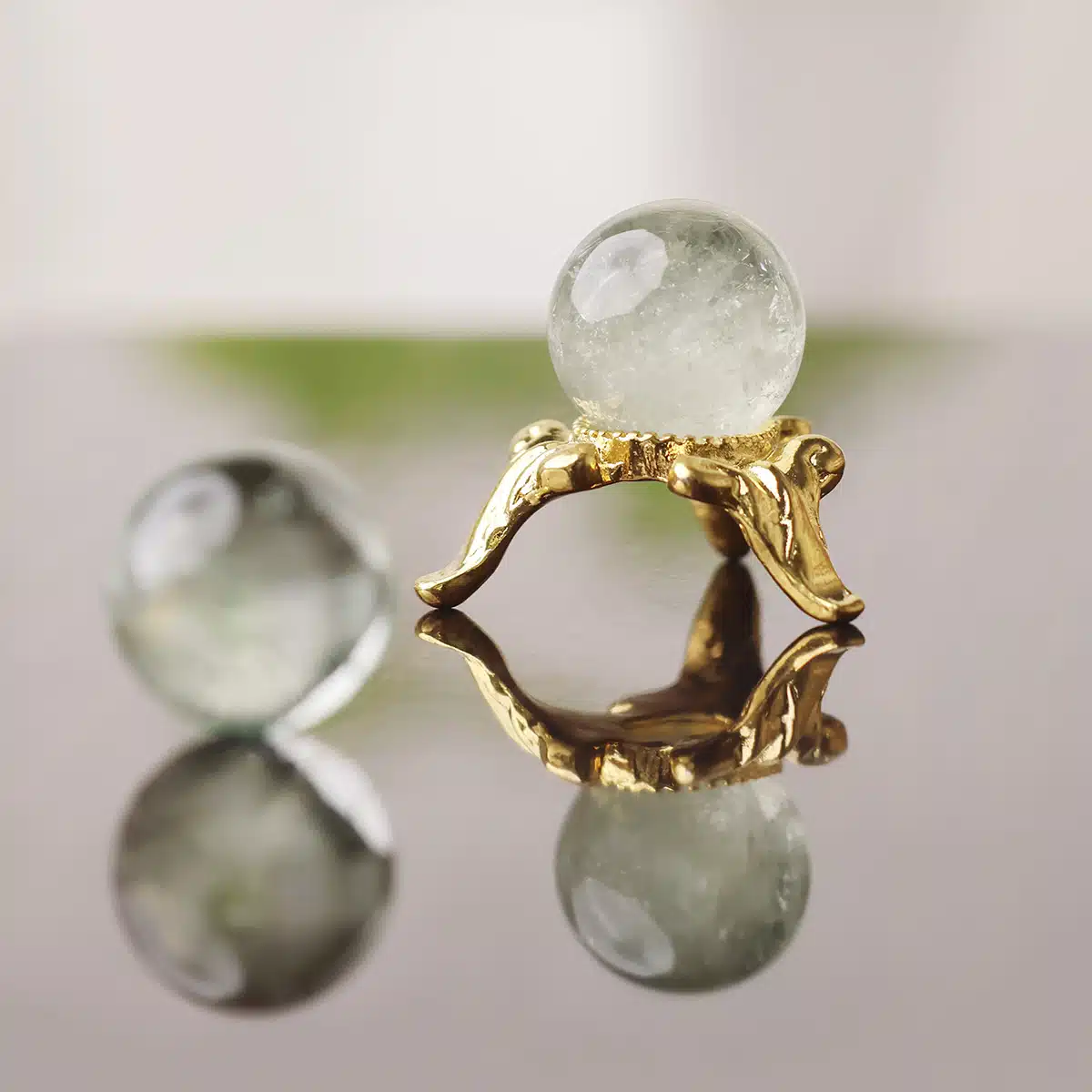 Green Amethyst Mini Sphere - Image 4