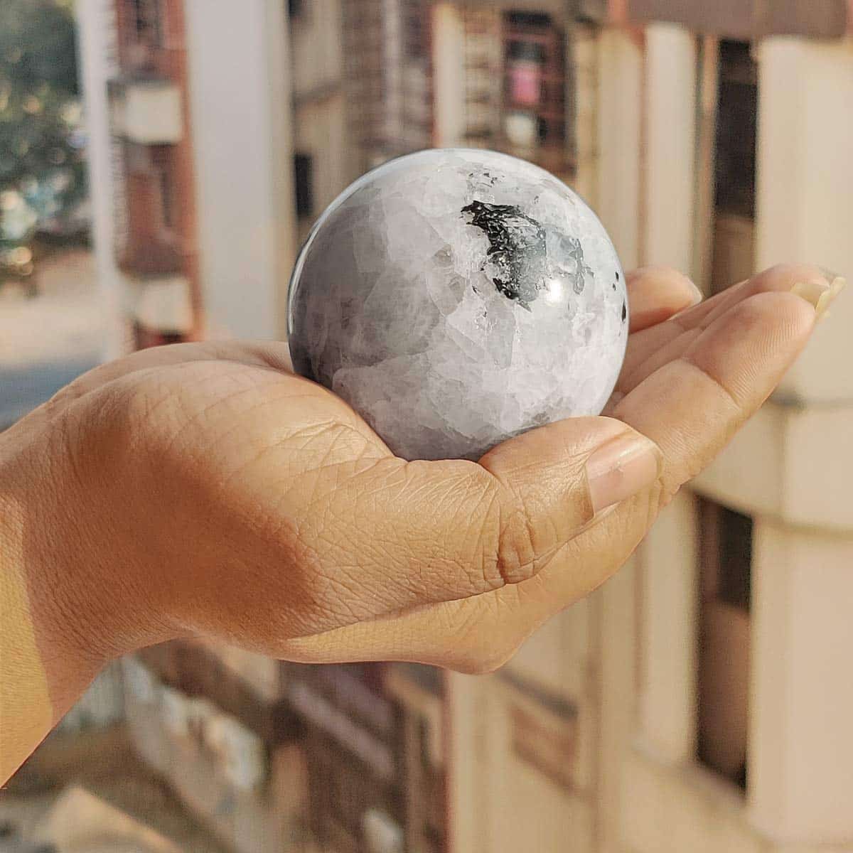 Rainbow Moonstone Sphere - Image 3