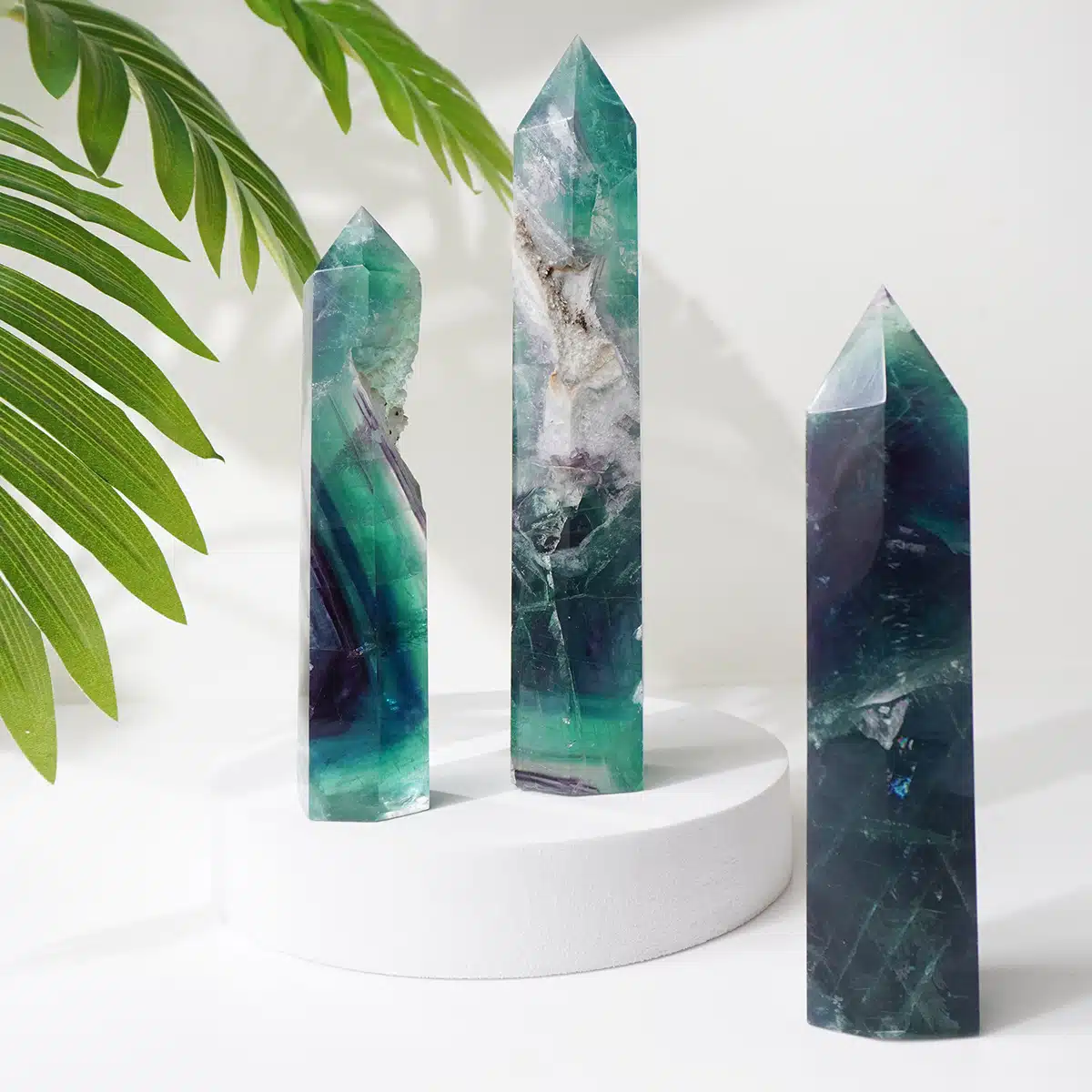 Multi Fluorite Pencil Tower Big