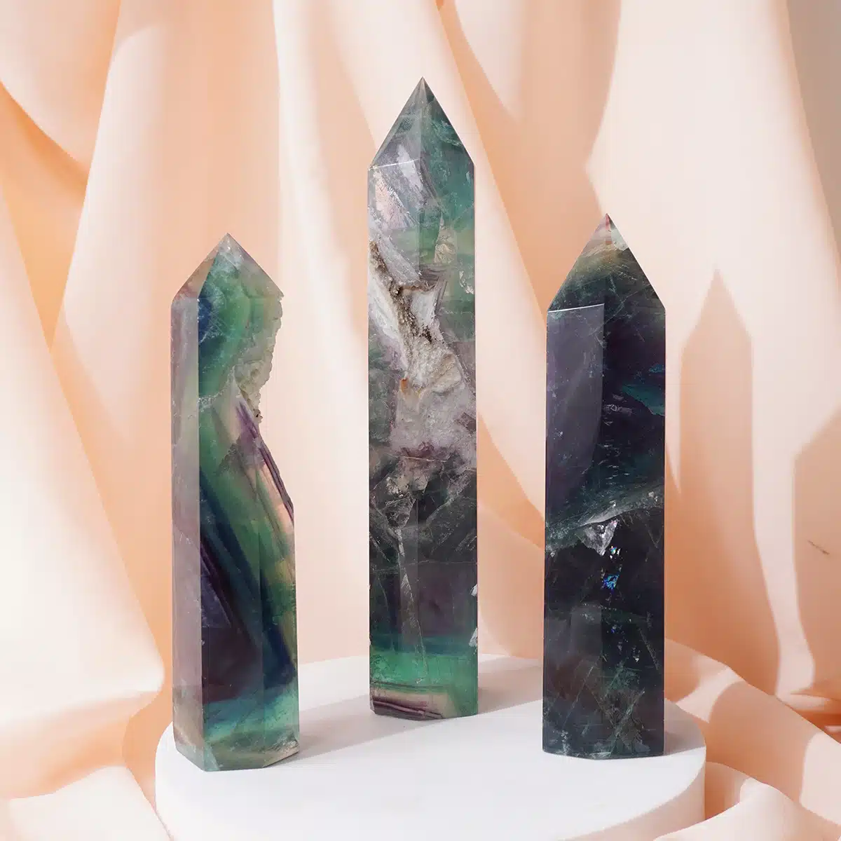 Multi Fluorite Pencil Tower Big - Image 2