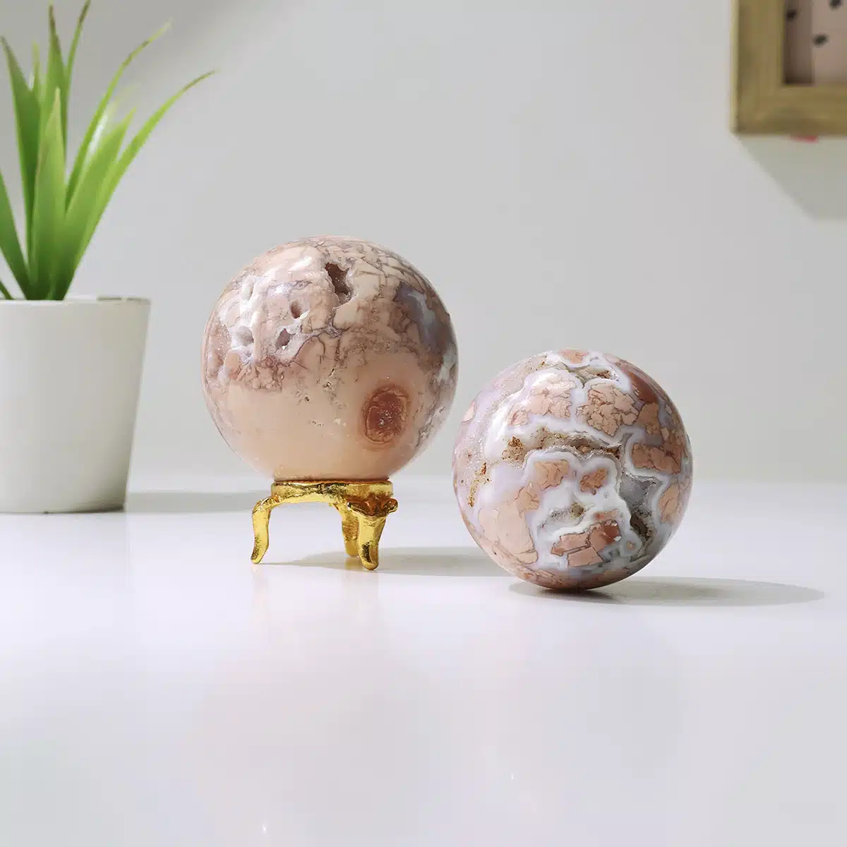 Petal Agate Sphere