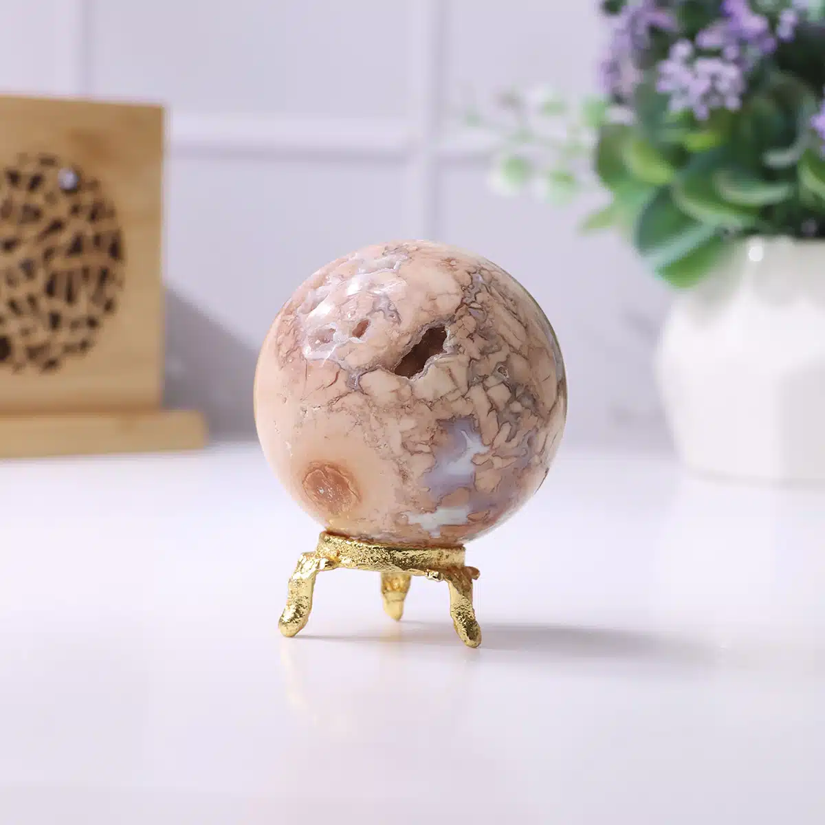 Petal Agate Sphere - Image 9