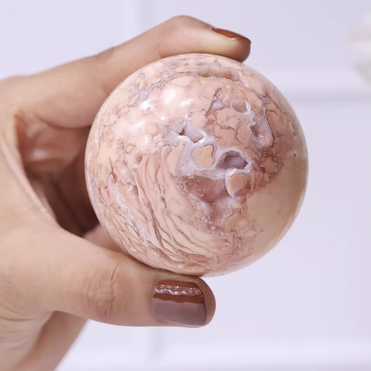 Petal Agate Sphere - Image 6
