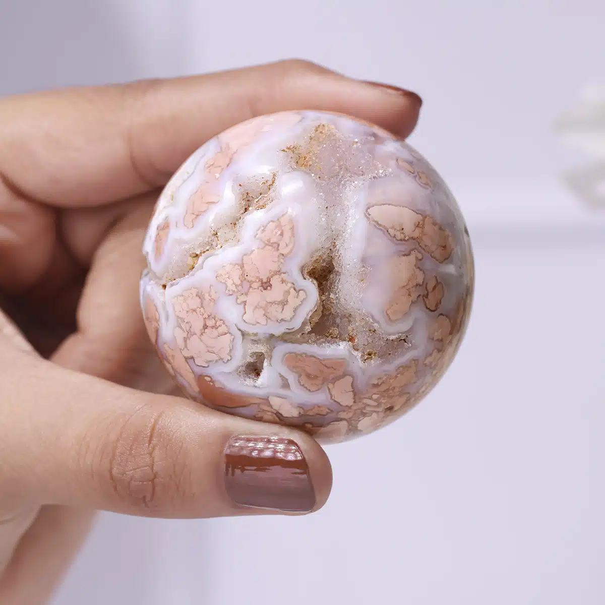 Petal Agate Sphere - Image 7