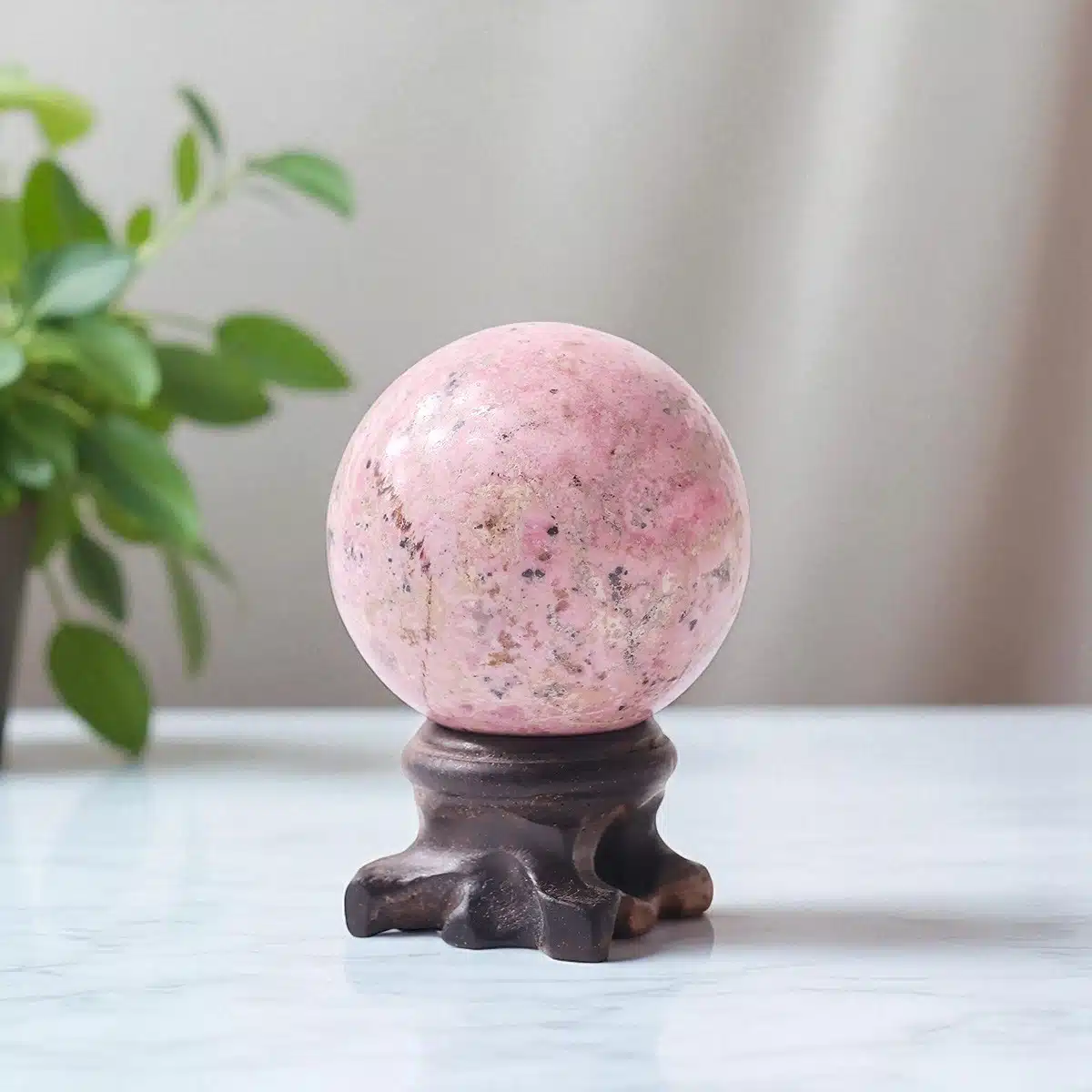 Pink Rhodonite Sphere