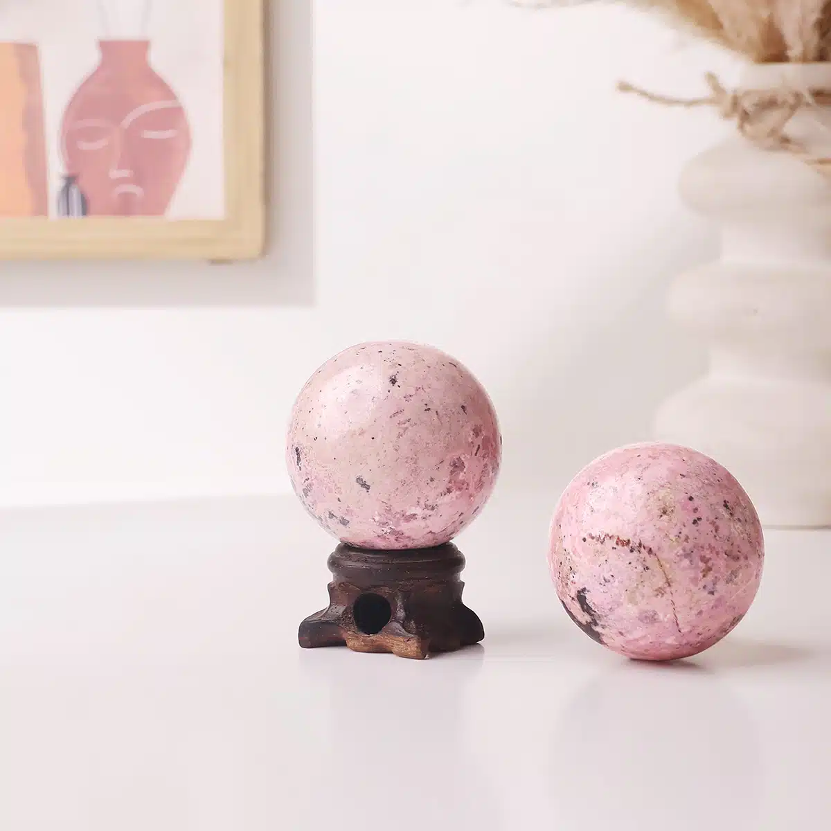 Pink Rhodonite Sphere - Image 3
