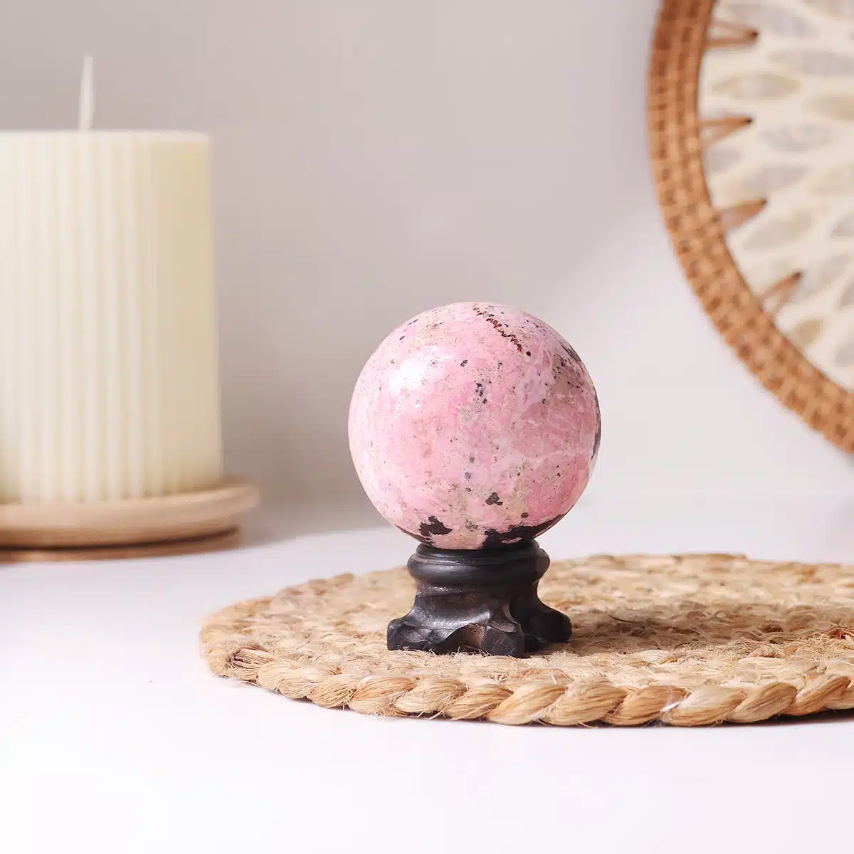Pink Rhodonite Sphere - Image 5