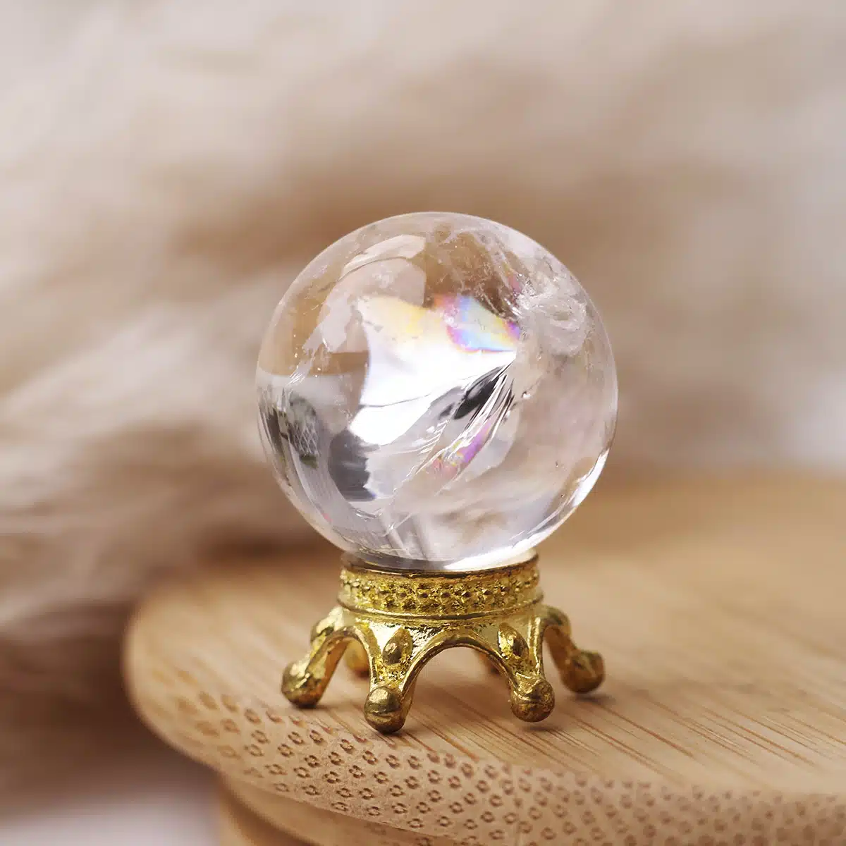 Rainbow Clear Quartz Mini Sphere - Image 8