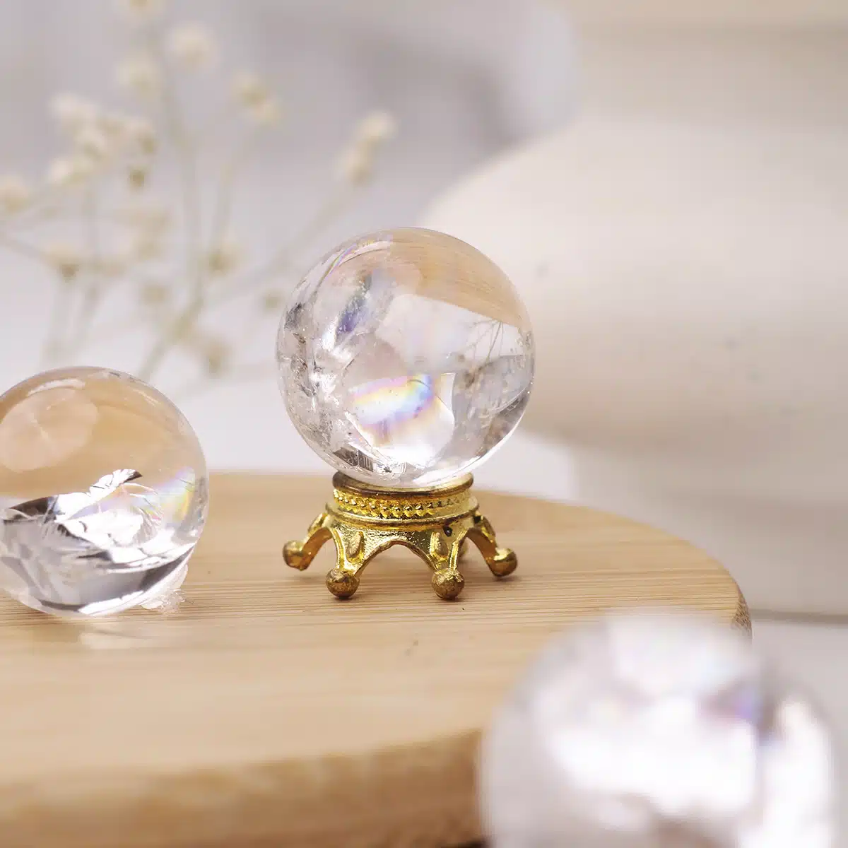 Rainbow Clear Quartz Mini Sphere - Image 2