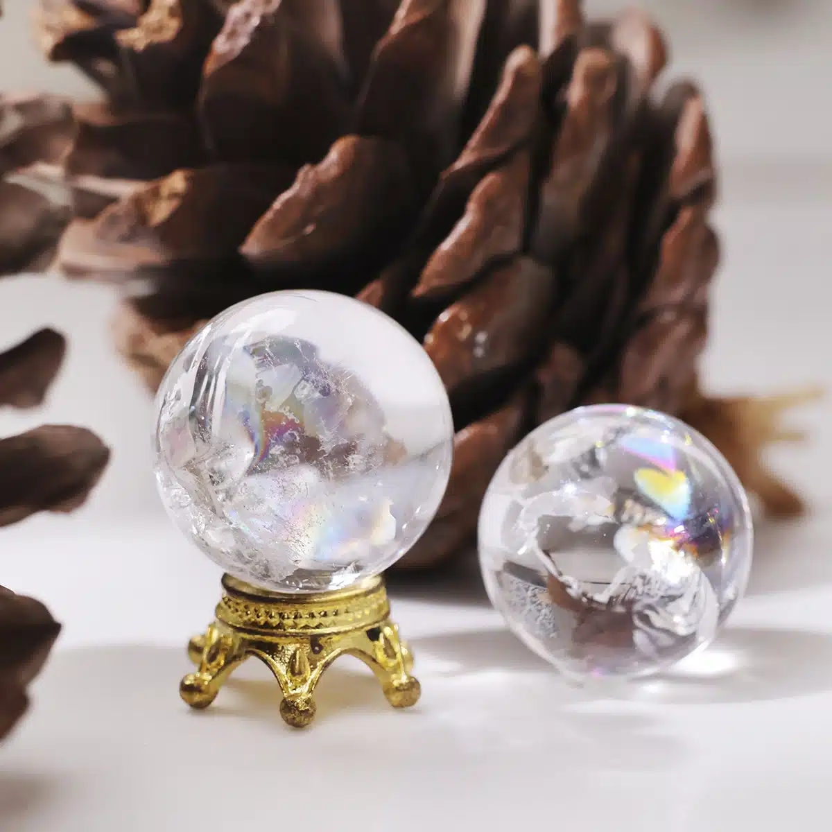 Rainbow Clear Quartz Mini Sphere - Image 7