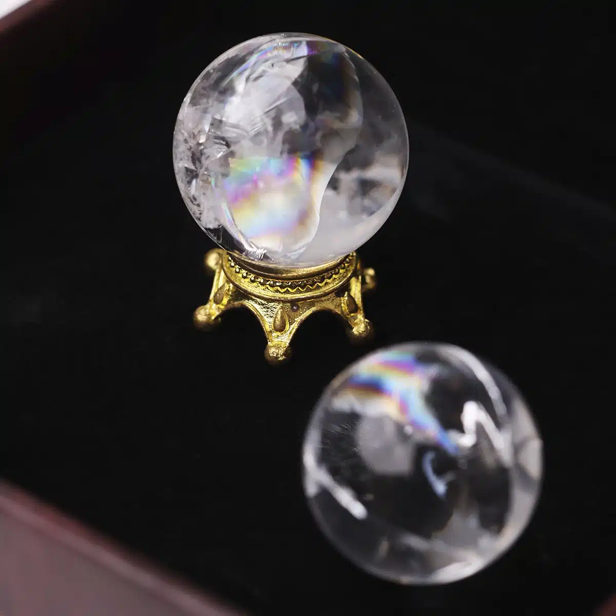 Rainbow Clear Quartz Mini Sphere - Image 9