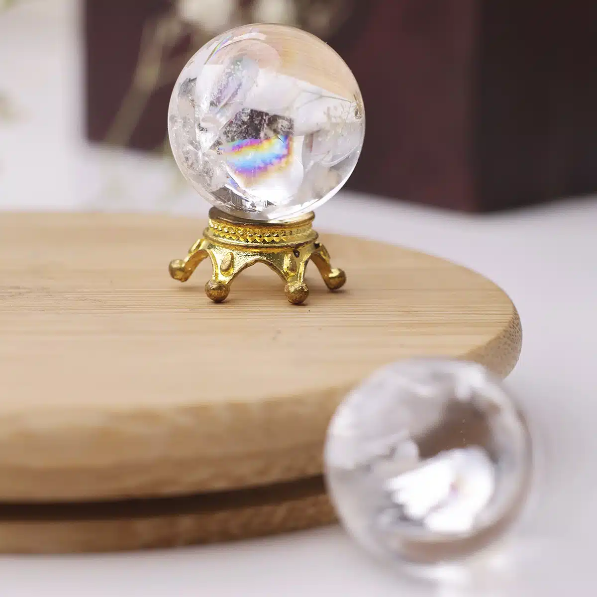 Rainbow Clear Quartz Mini Sphere - Image 10
