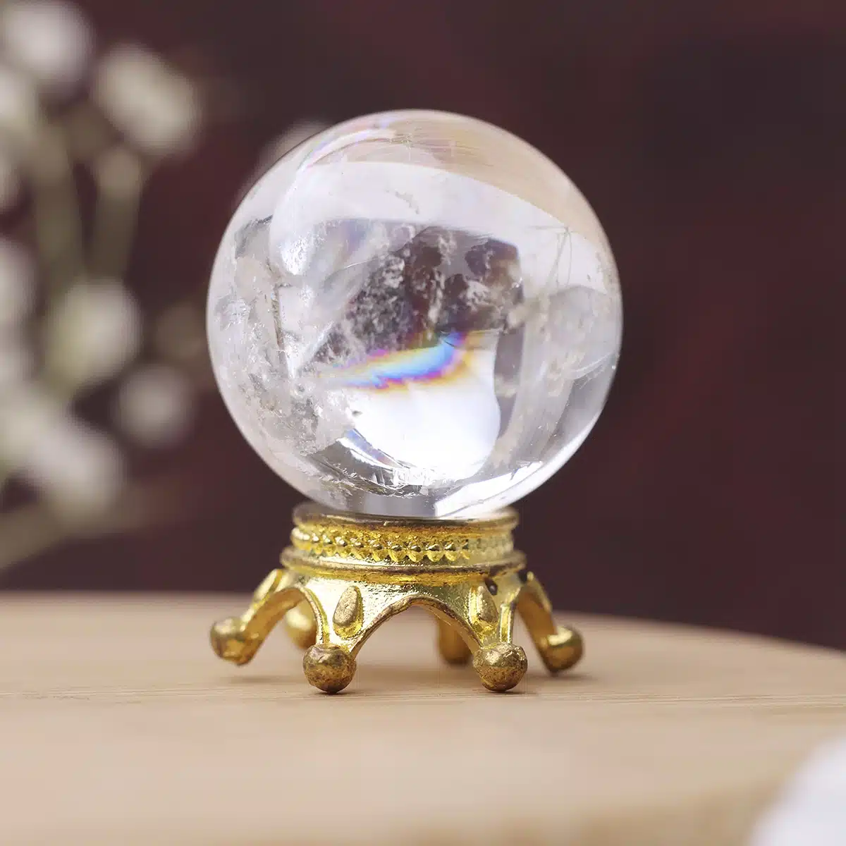 Rainbow Clear Quartz Mini Sphere