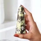 Serpentine With Pyrite Tower Point