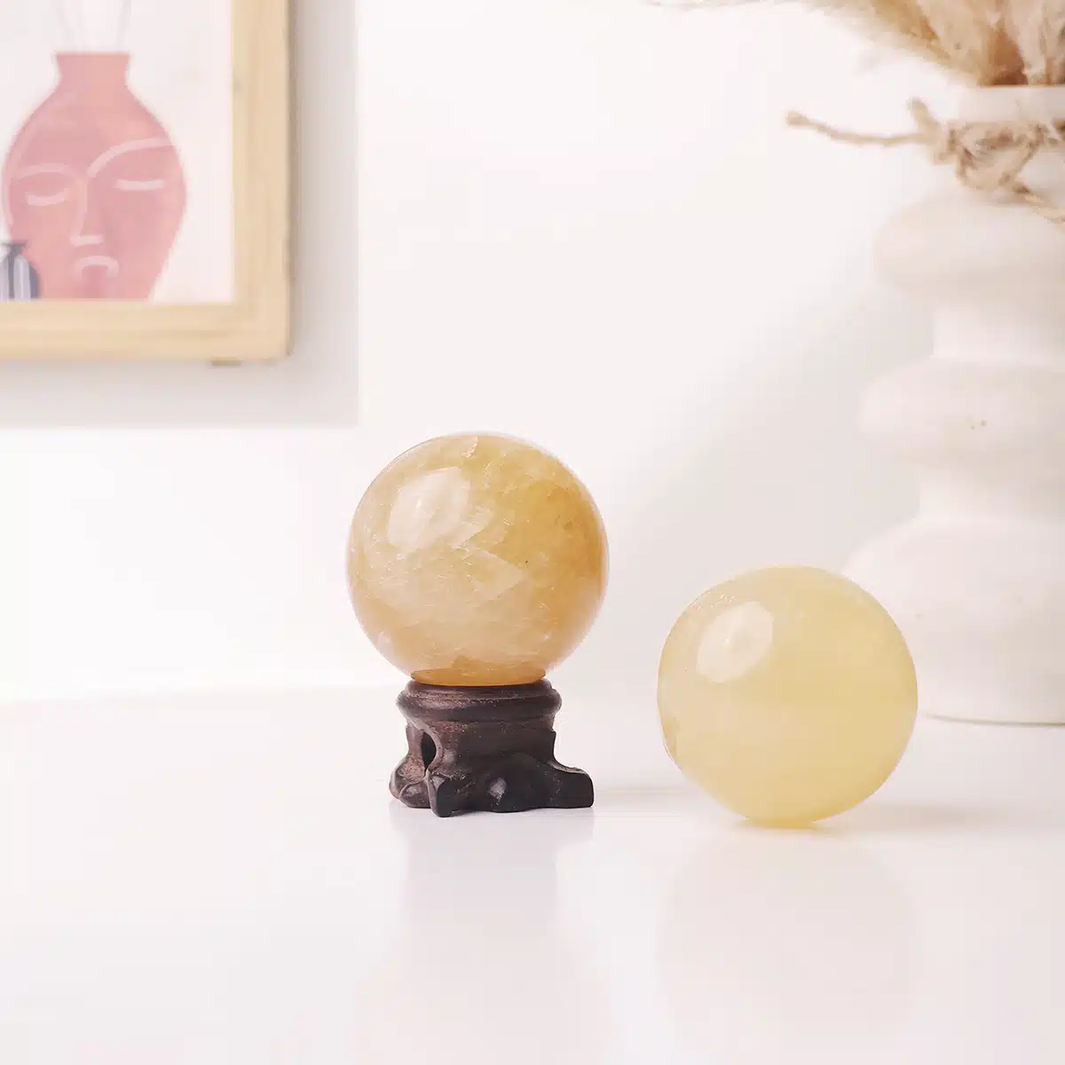 Yellow Calcite Sphere - Image 3